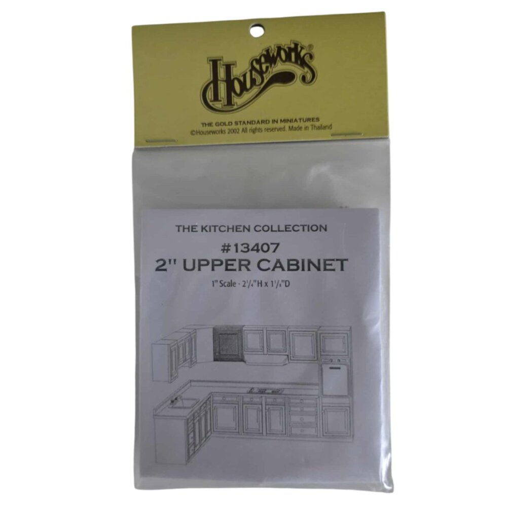 NWT The Kitchen Collection 2" Upper Cabinet Dollhouse Miniature Kit